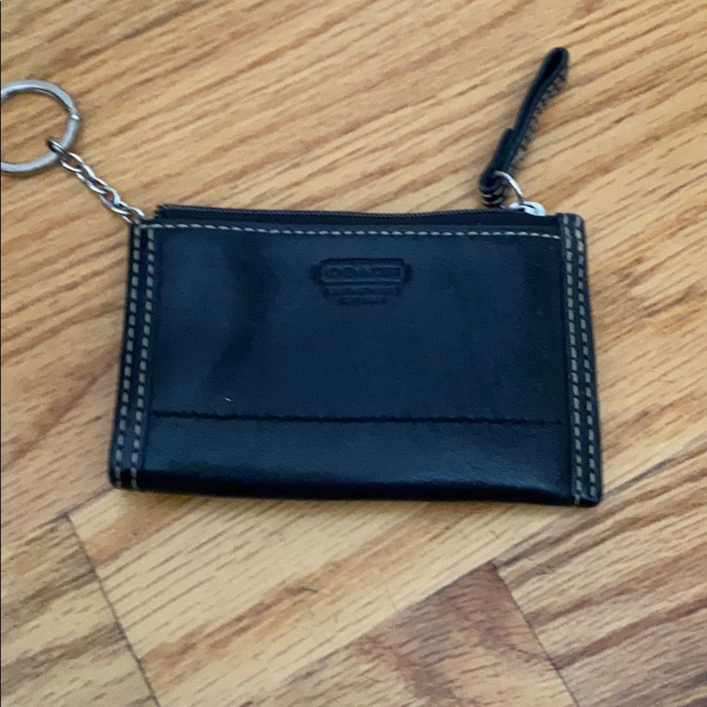 Coach very small change purse with keychain
